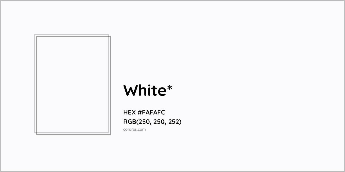 HEX #FAFAFC Color Name, Color Code, Palettes, Similar Paints, Images