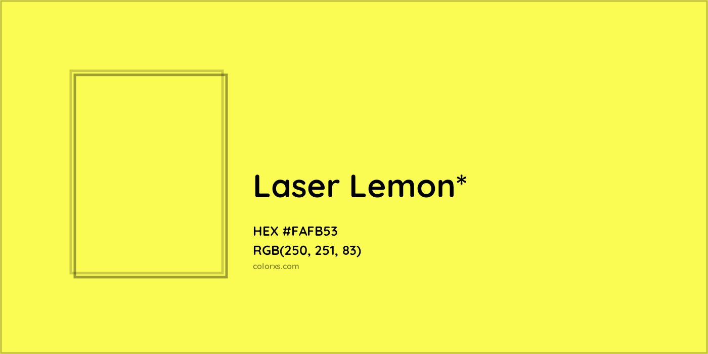 HEX #FAFB53 Color Name, Color Code, Palettes, Similar Paints, Images