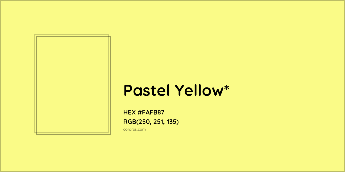 HEX #FAFB87 Color Name, Color Code, Palettes, Similar Paints, Images