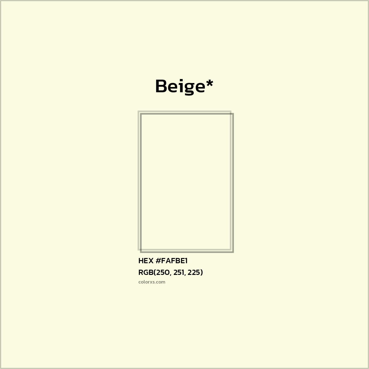 HEX #FAFBE1 Color Name, Color Code, Palettes, Similar Paints, Images