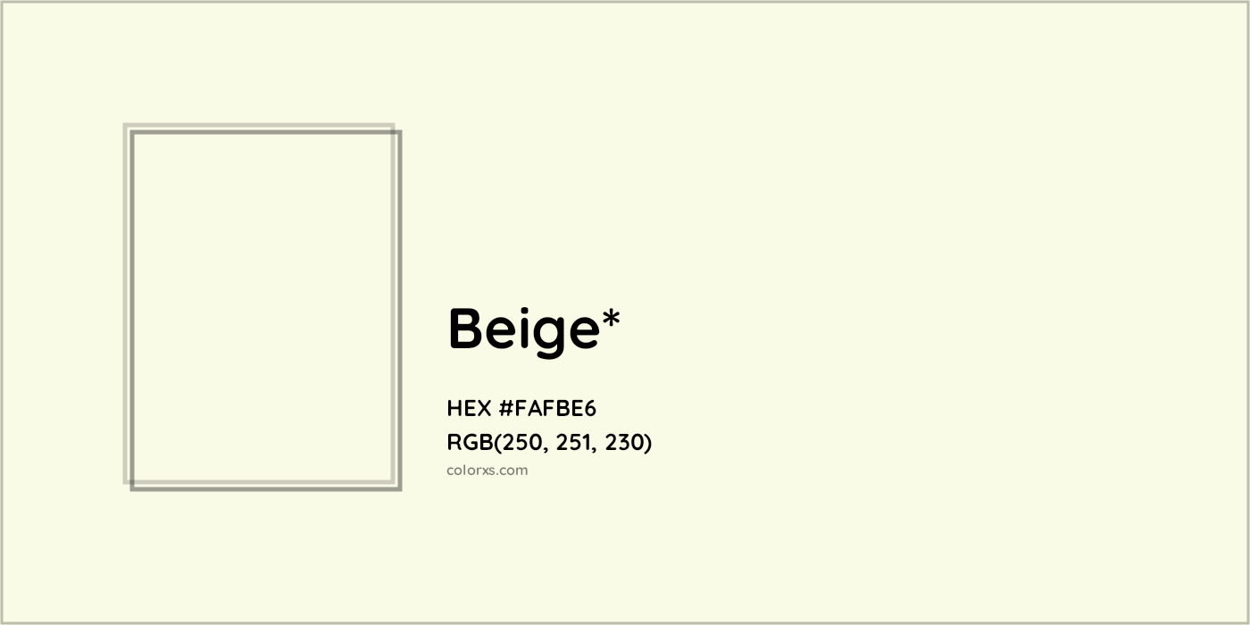 HEX #FAFBE6 Color Name, Color Code, Palettes, Similar Paints, Images