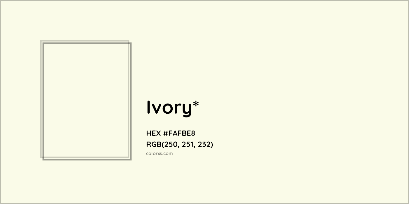 HEX #FAFBE8 Color Name, Color Code, Palettes, Similar Paints, Images