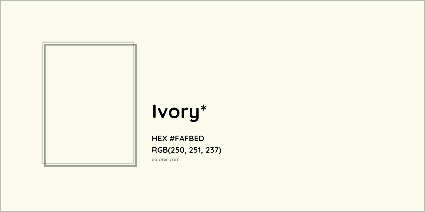 HEX #FAFBED Color Name, Color Code, Palettes, Similar Paints, Images