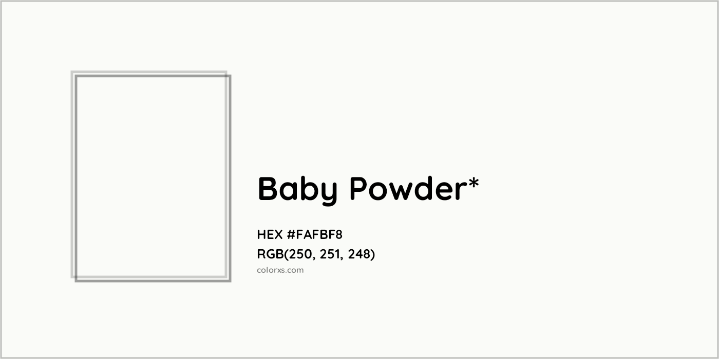 HEX #FAFBF8 Color Name, Color Code, Palettes, Similar Paints, Images