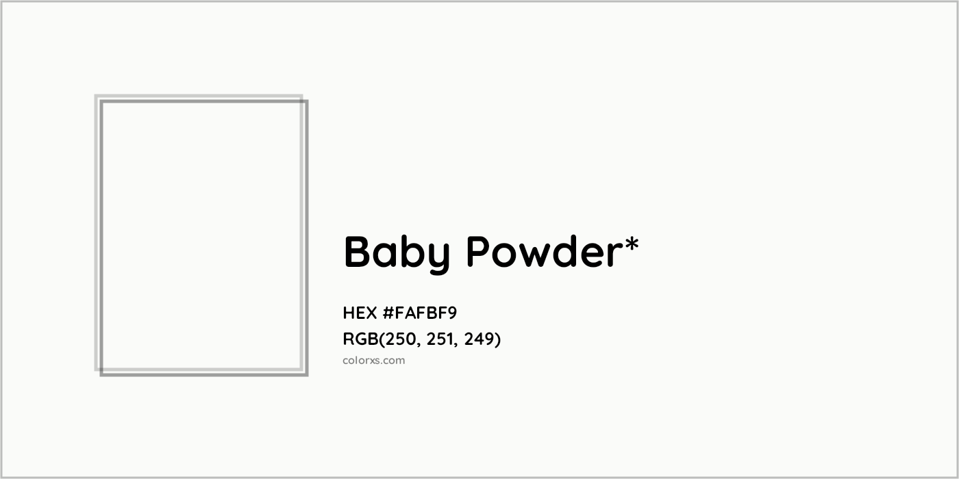 HEX #FAFBF9 Color Name, Color Code, Palettes, Similar Paints, Images