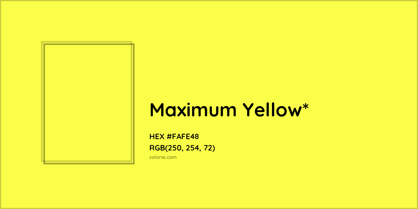 HEX #FAFE48 Color Name, Color Code, Palettes, Similar Paints, Images