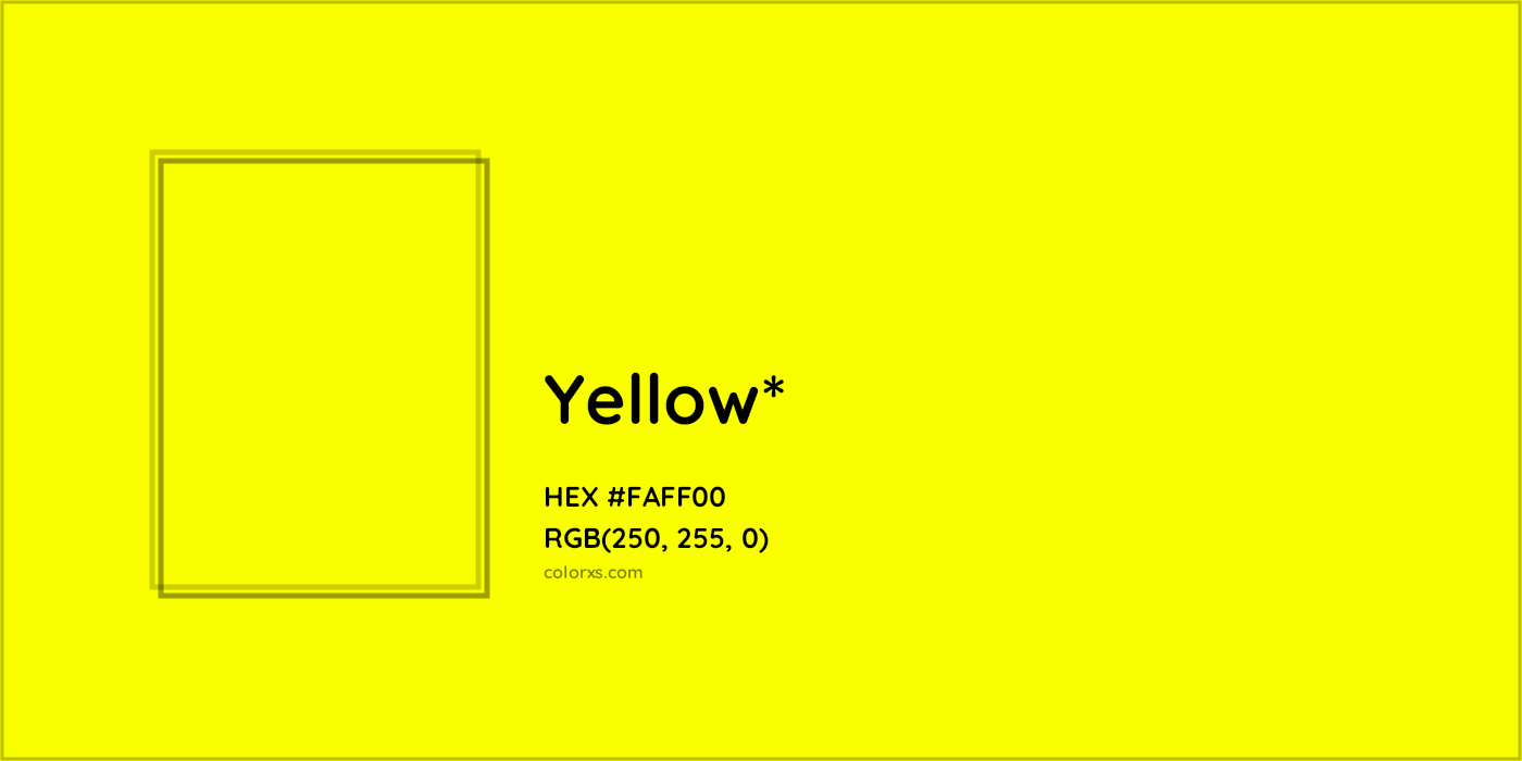 HEX #FAFF00 Color Name, Color Code, Palettes, Similar Paints, Images