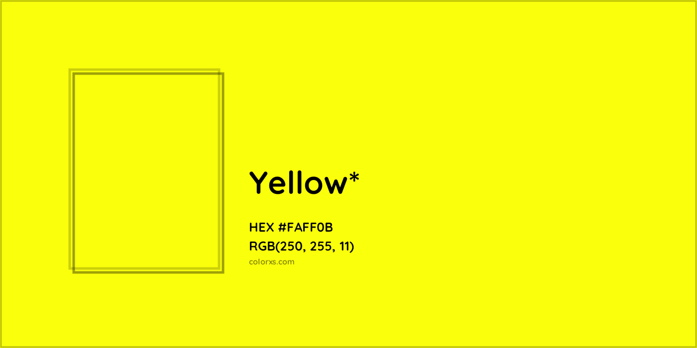 HEX #FAFF0B Color Name, Color Code, Palettes, Similar Paints, Images