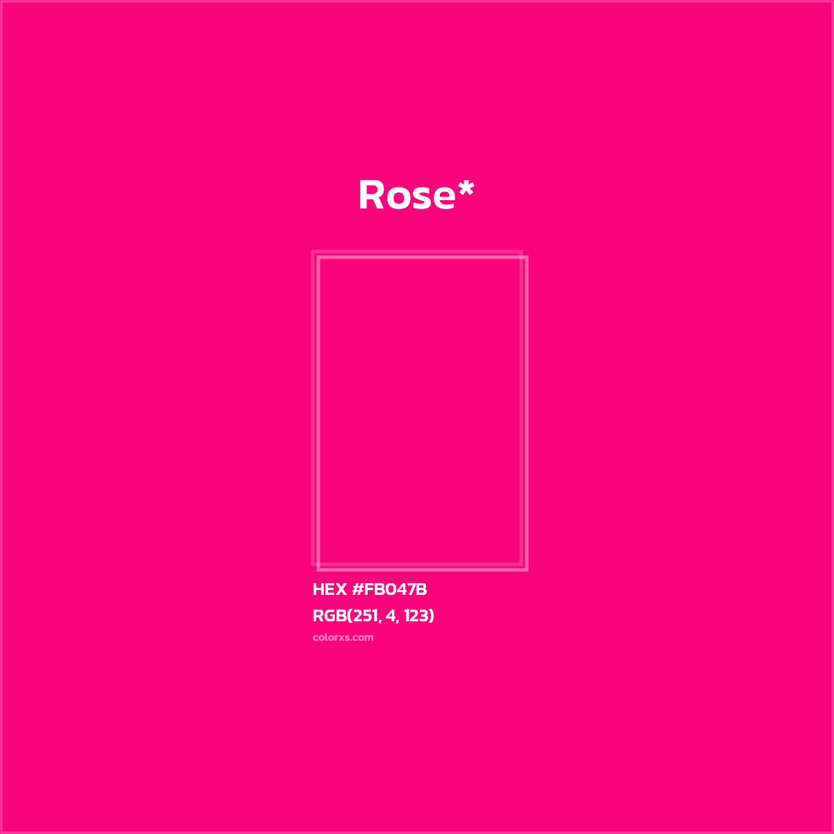 HEX #FB047B Color Name, Color Code, Palettes, Similar Paints, Images