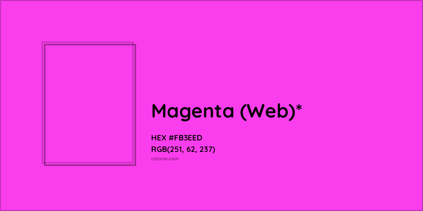 HEX #FB3EED Color Name, Color Code, Palettes, Similar Paints, Images