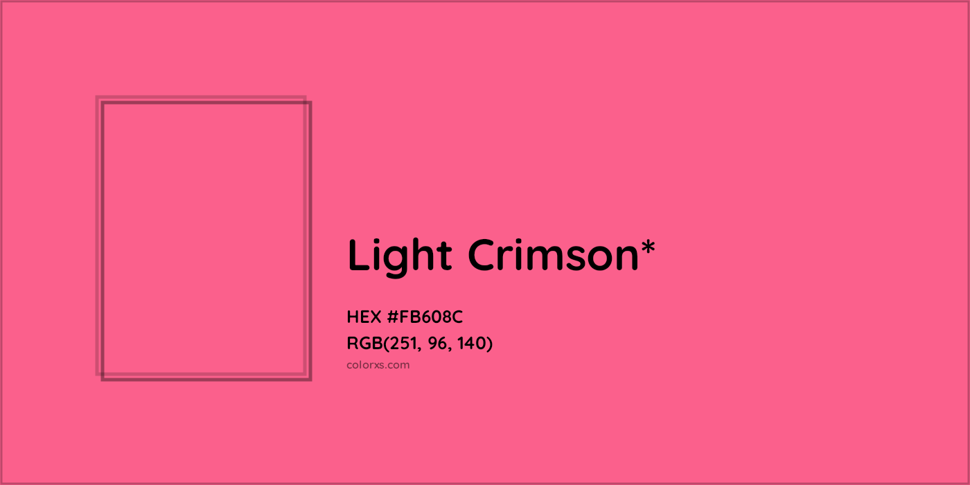 HEX #FB608C Color Name, Color Code, Palettes, Similar Paints, Images