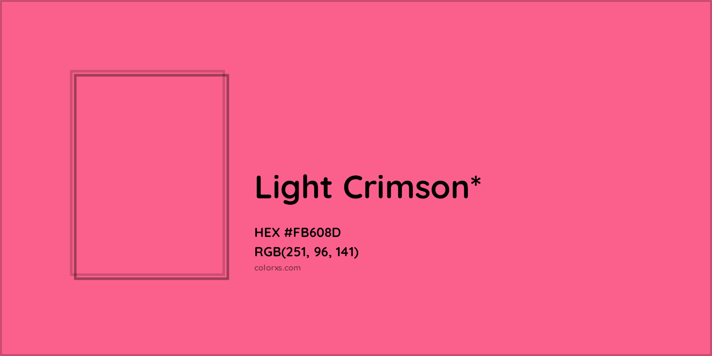 HEX #FB608D Color Name, Color Code, Palettes, Similar Paints, Images