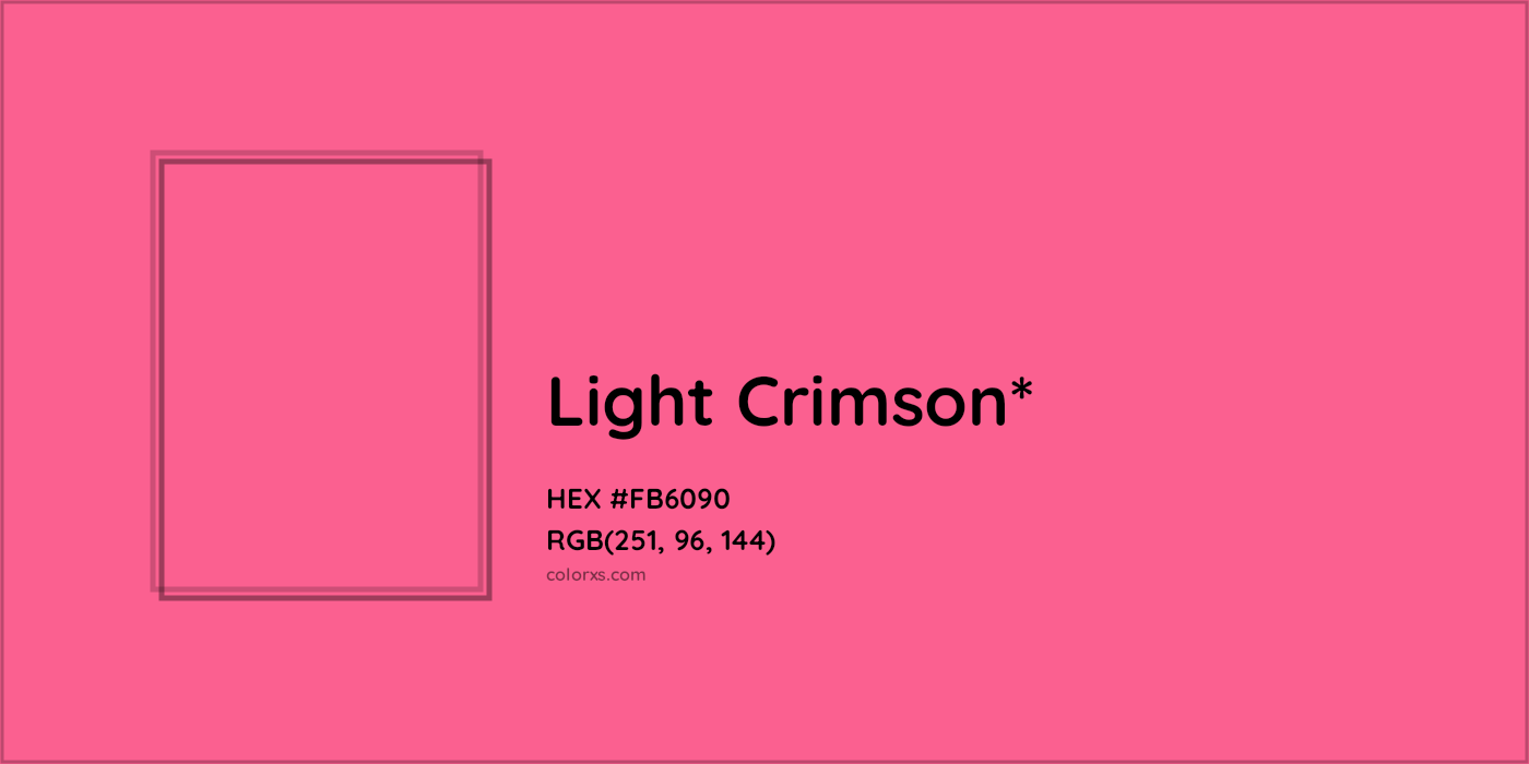 HEX #FB6090 Color Name, Color Code, Palettes, Similar Paints, Images
