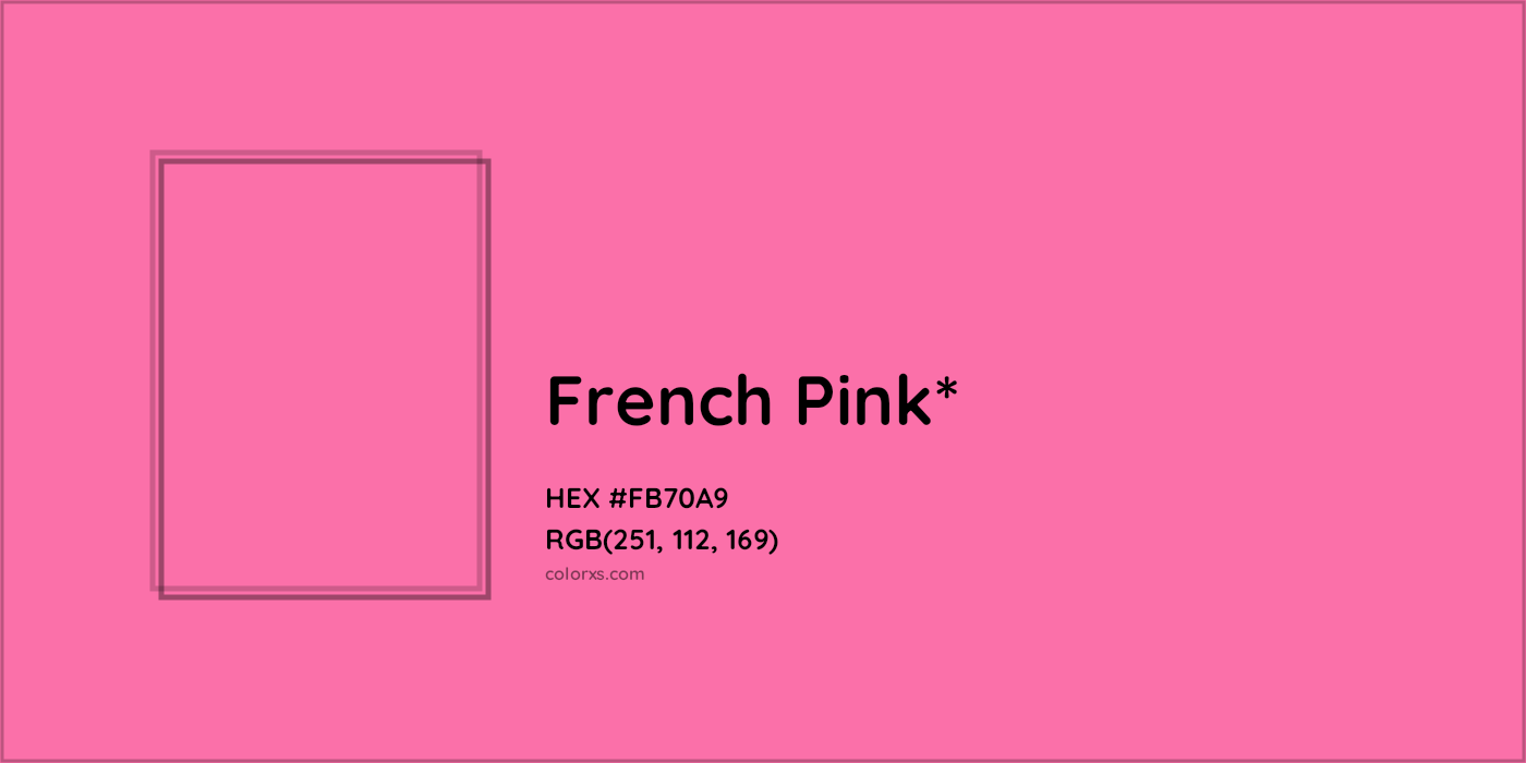 HEX #FB70A9 Color Name, Color Code, Palettes, Similar Paints, Images
