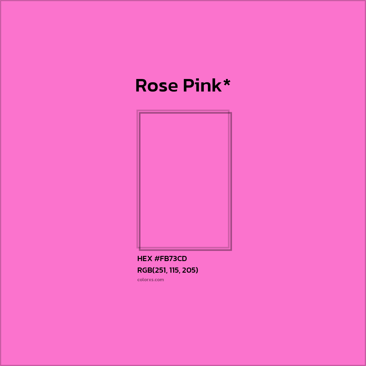 HEX #FB73CD Color Name, Color Code, Palettes, Similar Paints, Images