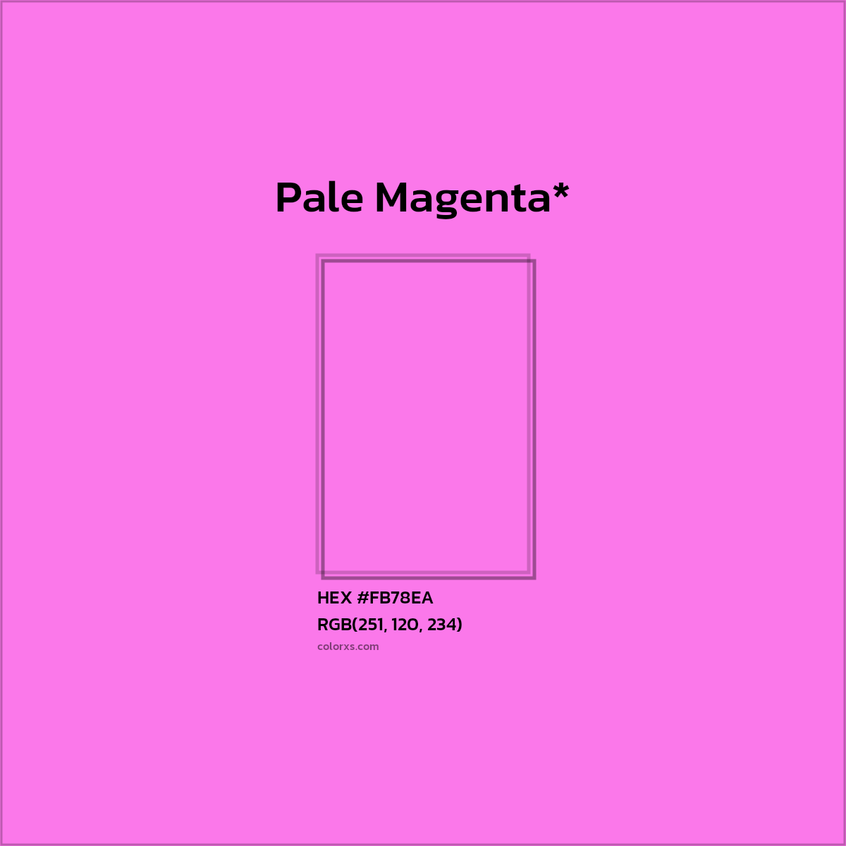 HEX #FB78EA Color Name, Color Code, Palettes, Similar Paints, Images