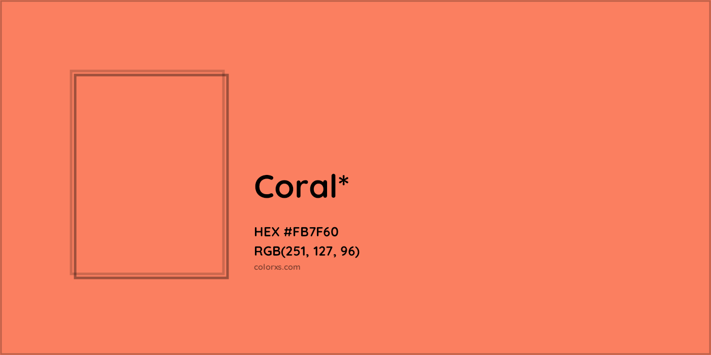 HEX #FB7F60 Color Name, Color Code, Palettes, Similar Paints, Images