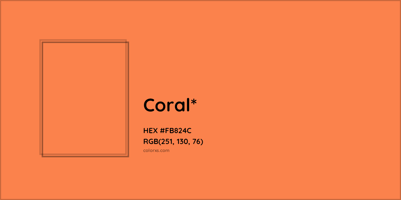HEX #FB824C Color Name, Color Code, Palettes, Similar Paints, Images