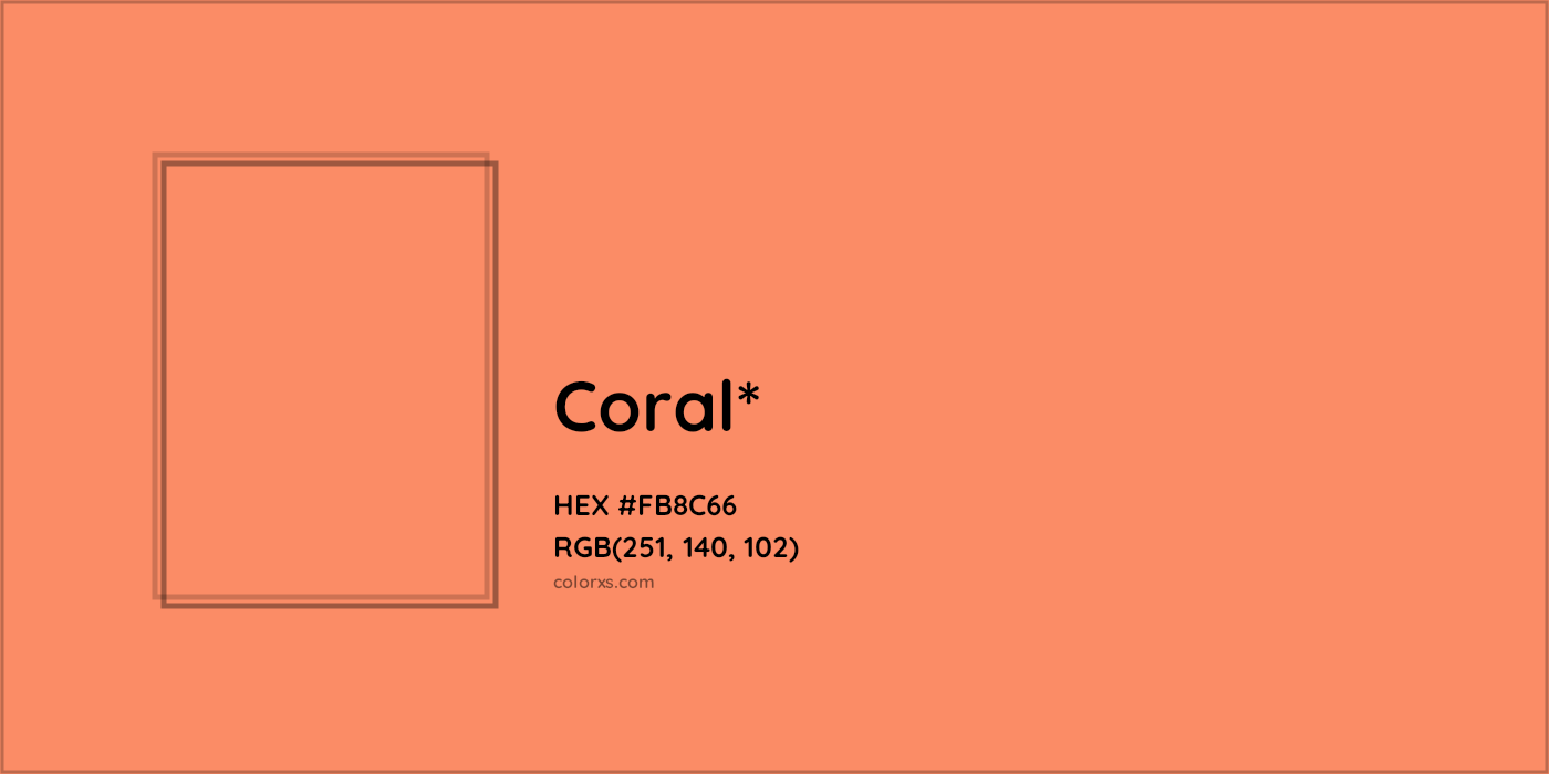 HEX #FB8C66 Color Name, Color Code, Palettes, Similar Paints, Images