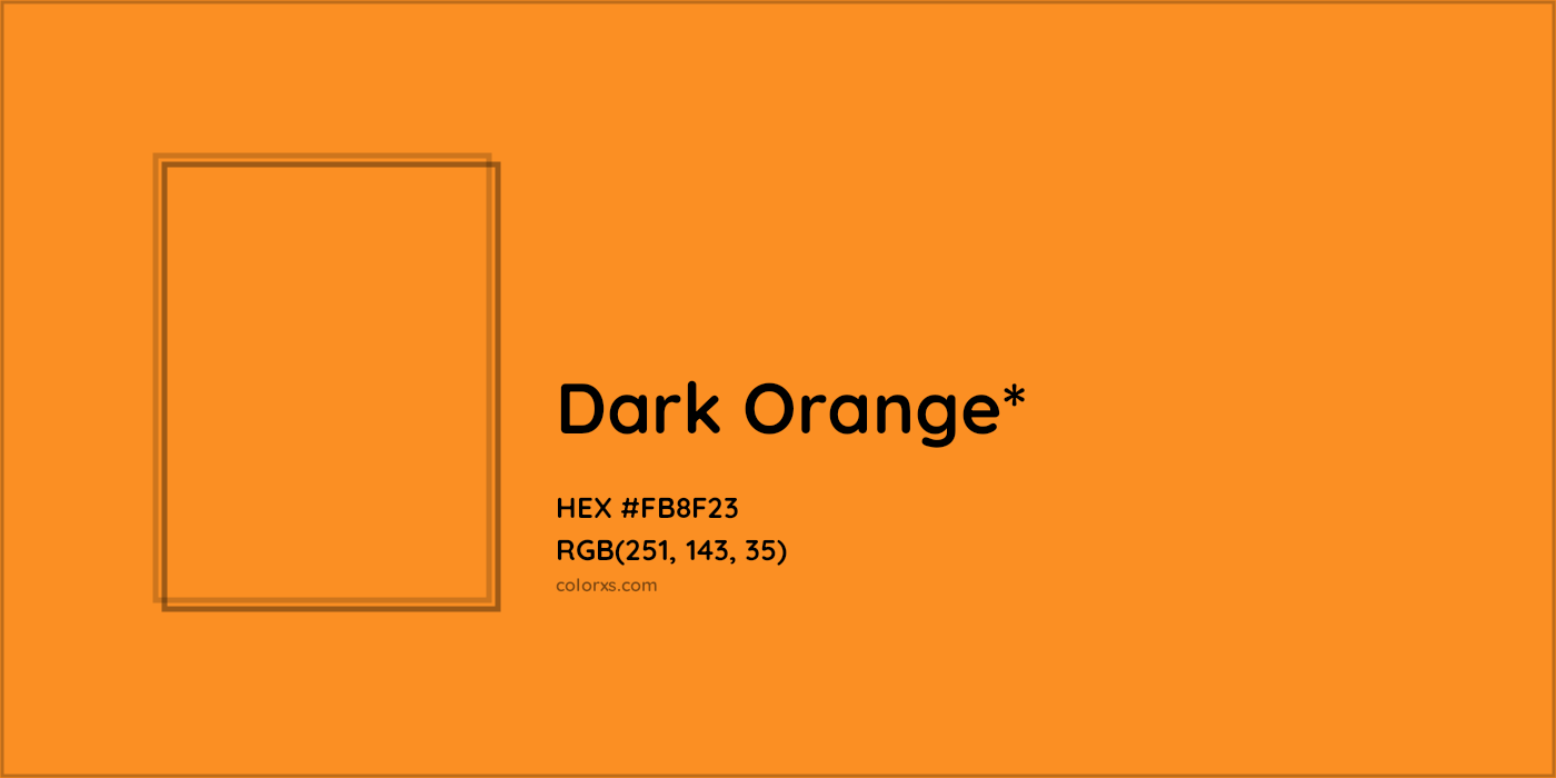 HEX #FB8F23 Color Name, Color Code, Palettes, Similar Paints, Images