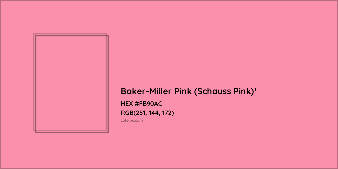 HEX #FB90AC Color Name, Color Code, Palettes, Similar Paints, Images