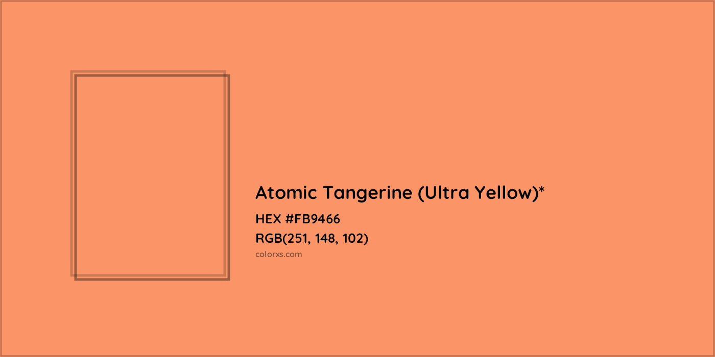 HEX #FB9466 Color Name, Color Code, Palettes, Similar Paints, Images