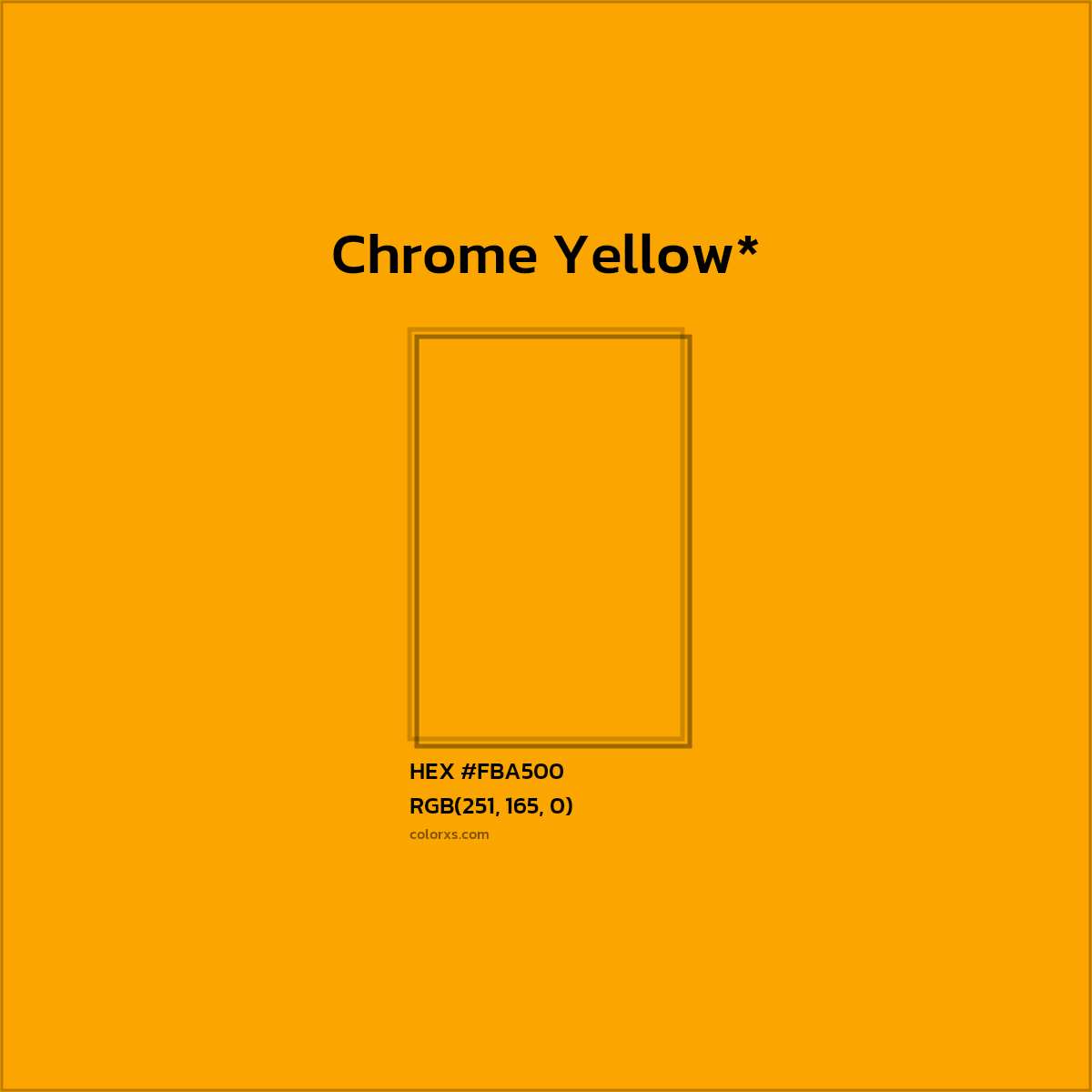 HEX #FBA500 Color Name, Color Code, Palettes, Similar Paints, Images