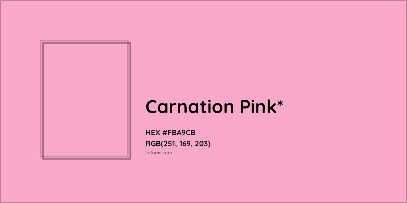 HEX #FBA9CB Color Name, Color Code, Palettes, Similar Paints, Images