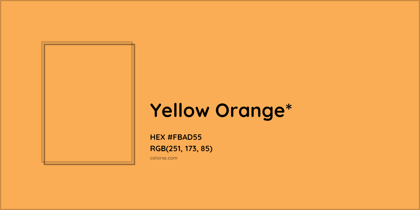 HEX #FBAD55 Color Name, Color Code, Palettes, Similar Paints, Images