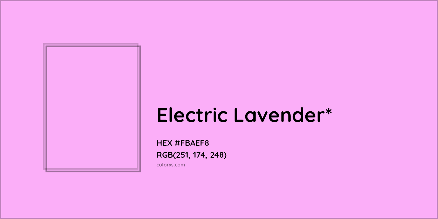 HEX #FBAEF8 Color Name, Color Code, Palettes, Similar Paints, Images