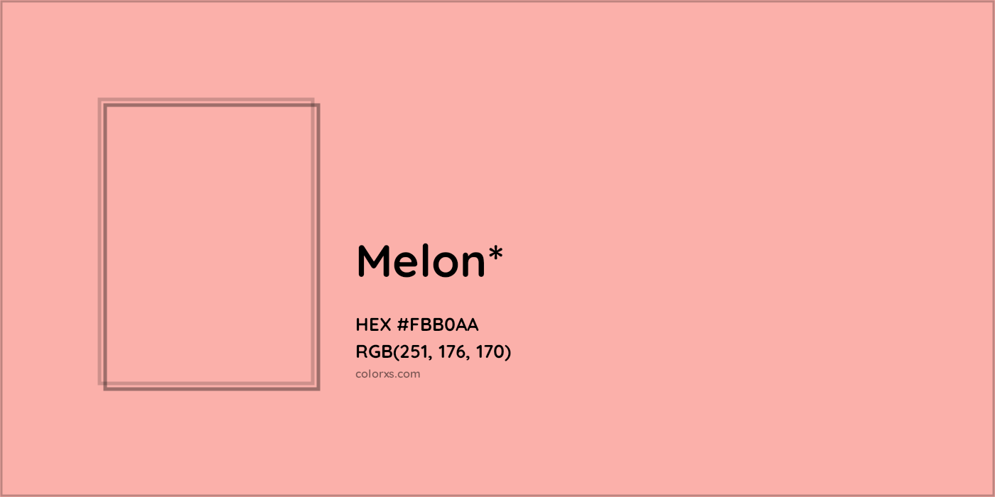 HEX #FBB0AA Color Name, Color Code, Palettes, Similar Paints, Images