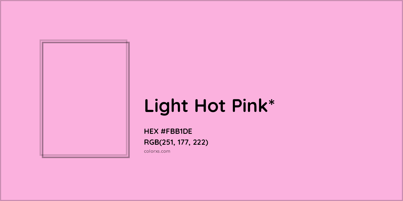 HEX #FBB1DE Color Name, Color Code, Palettes, Similar Paints, Images