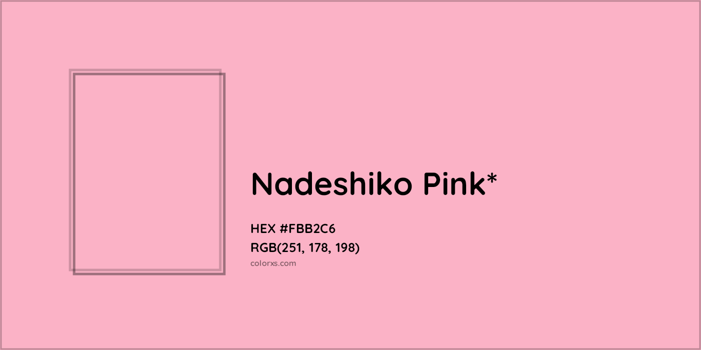 HEX #FBB2C6 Color Name, Color Code, Palettes, Similar Paints, Images