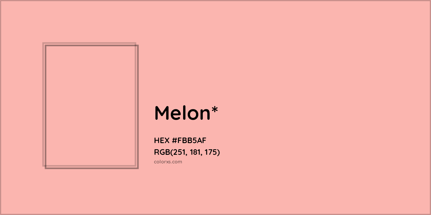 HEX #FBB5AF Color Name, Color Code, Palettes, Similar Paints, Images
