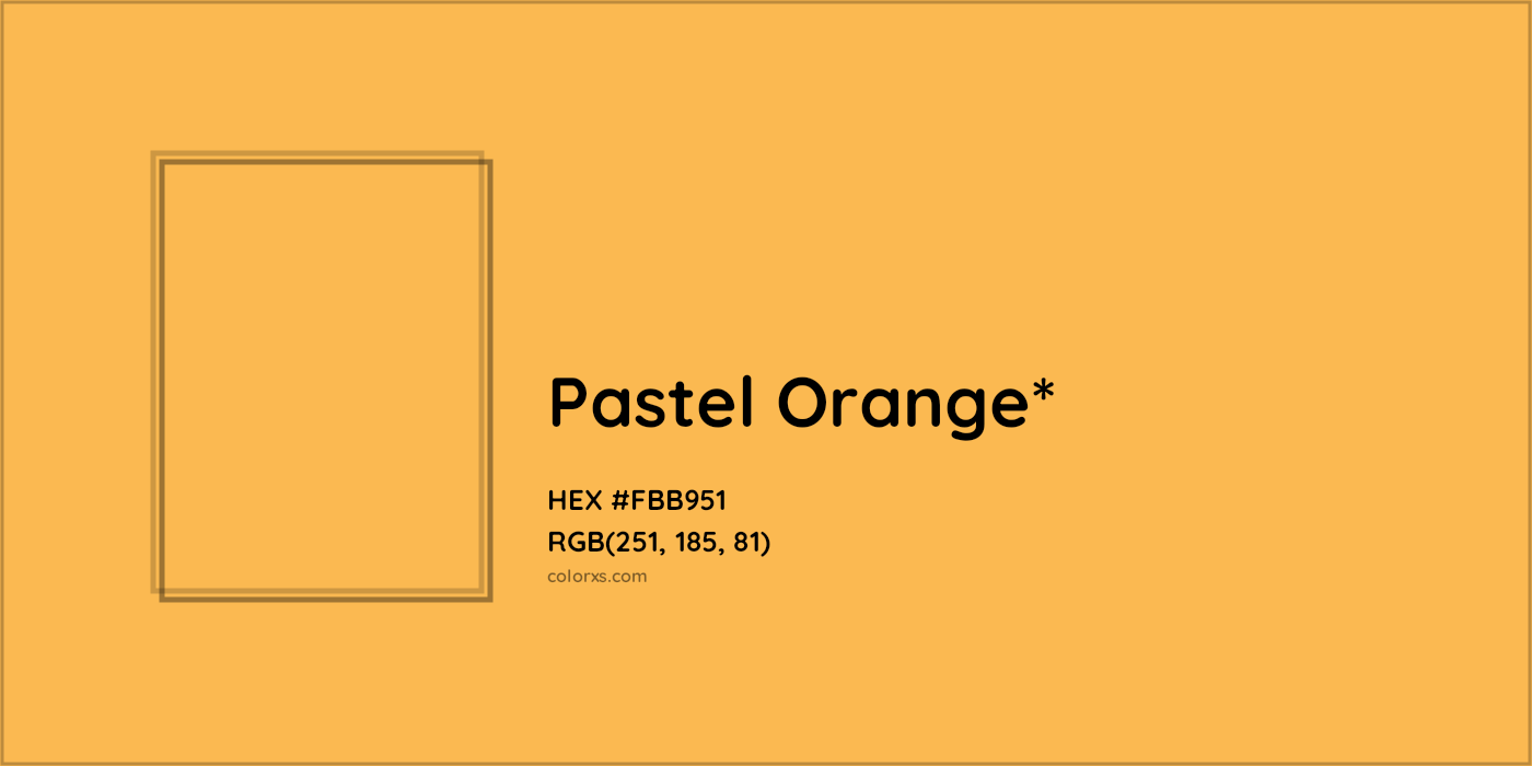 HEX #FBB951 Color Name, Color Code, Palettes, Similar Paints, Images