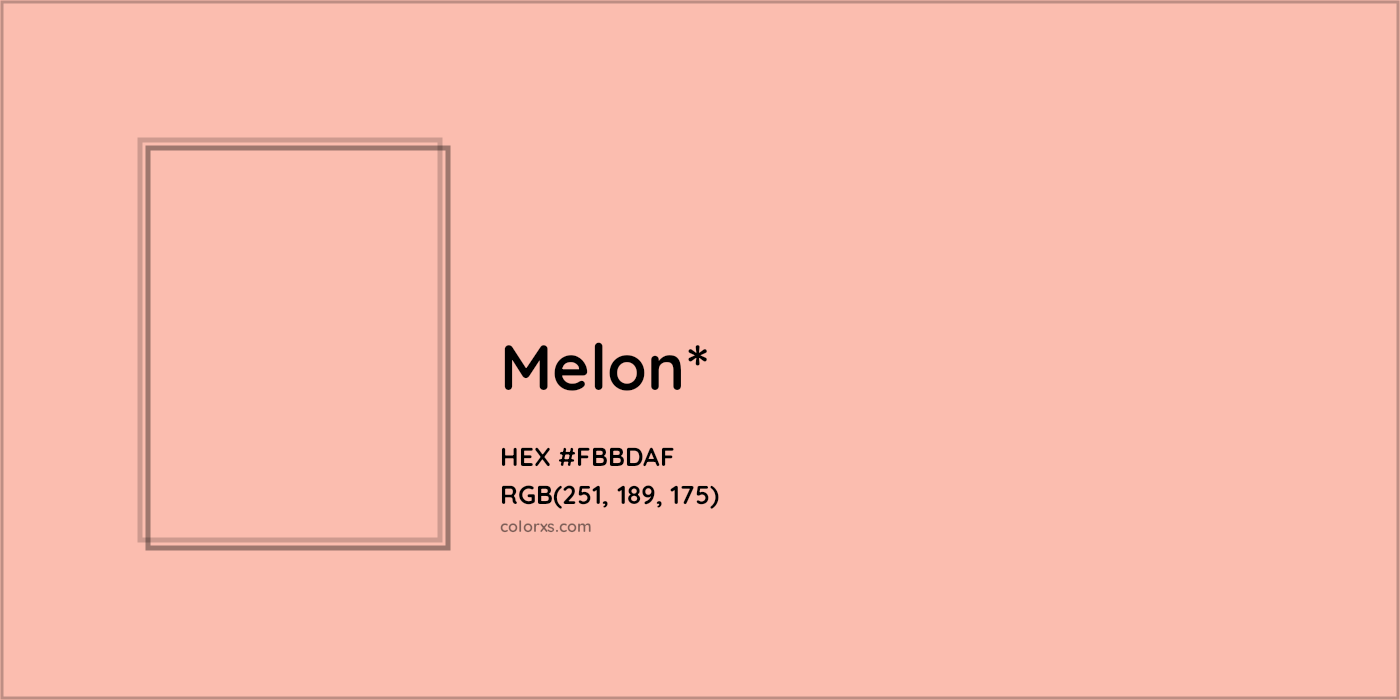 HEX #FBBDAF Color Name, Color Code, Palettes, Similar Paints, Images