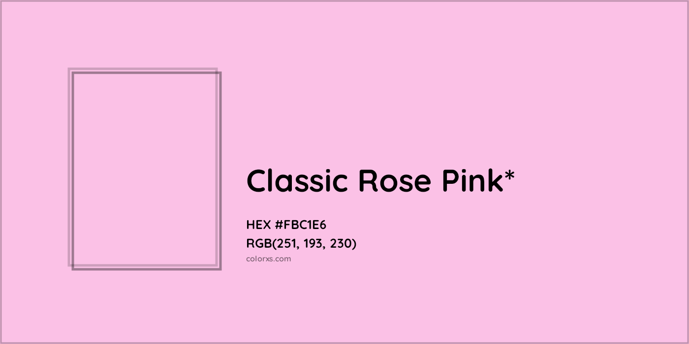 HEX #FBC1E6 Color Name, Color Code, Palettes, Similar Paints, Images