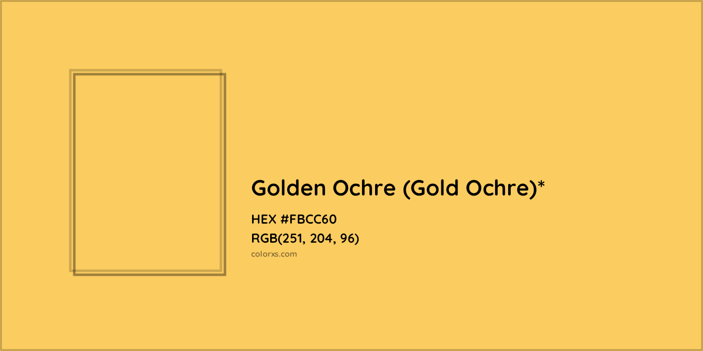 HEX #FBCC60 Color Name, Color Code, Palettes, Similar Paints, Images
