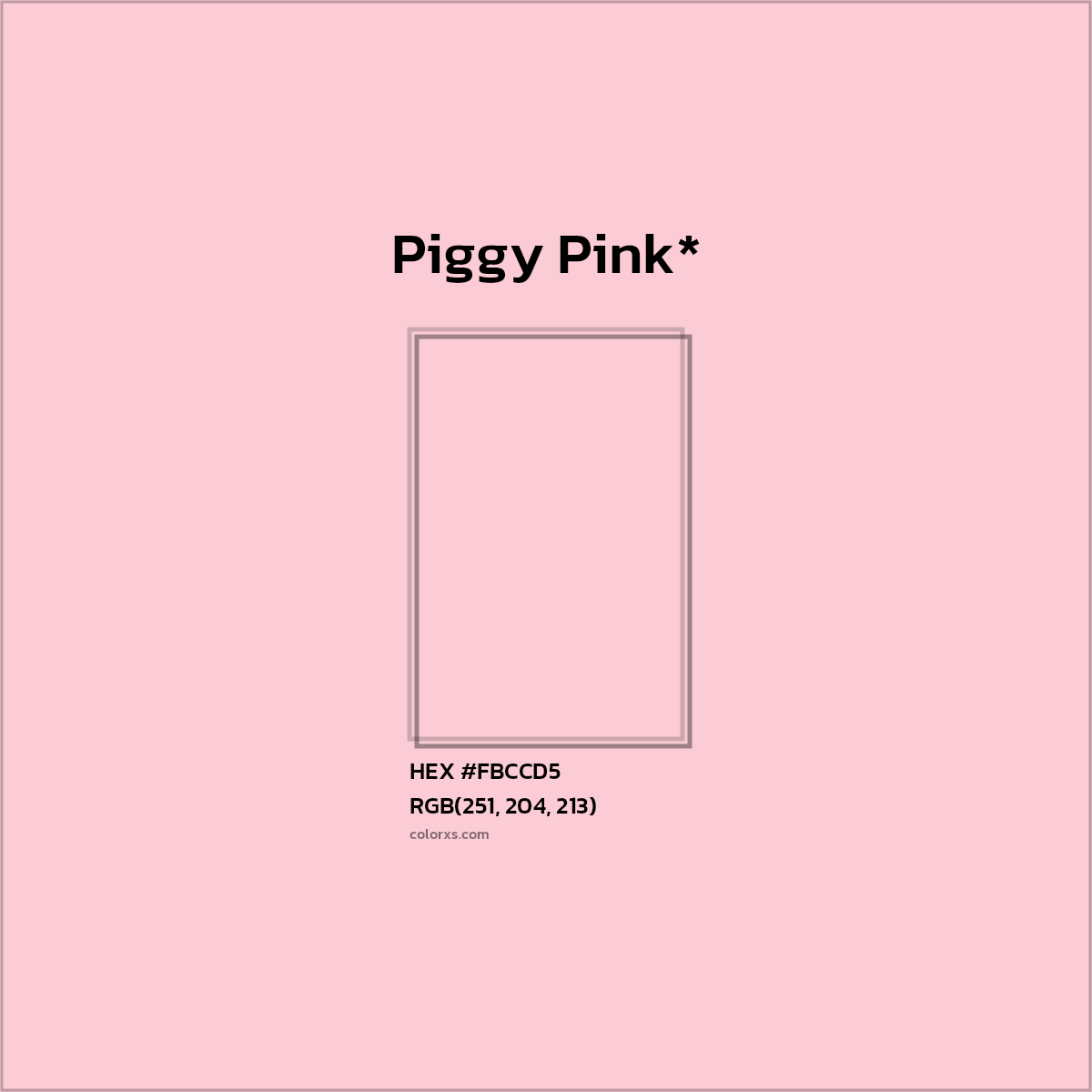 HEX #FBCCD5 Color Name, Color Code, Palettes, Similar Paints, Images