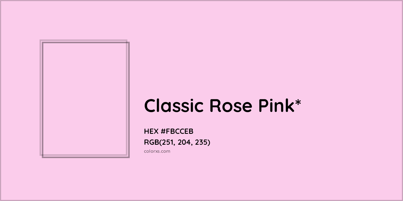 HEX #FBCCEB Color Name, Color Code, Palettes, Similar Paints, Images