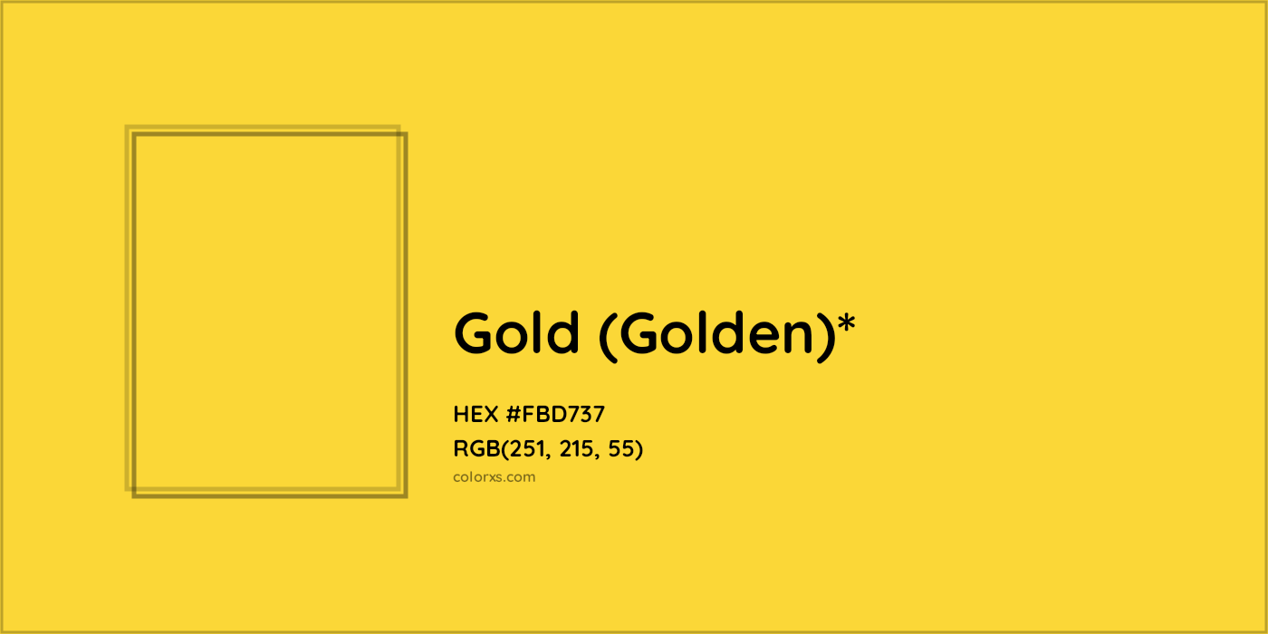 HEX #FBD737 Color Name, Color Code, Palettes, Similar Paints, Images