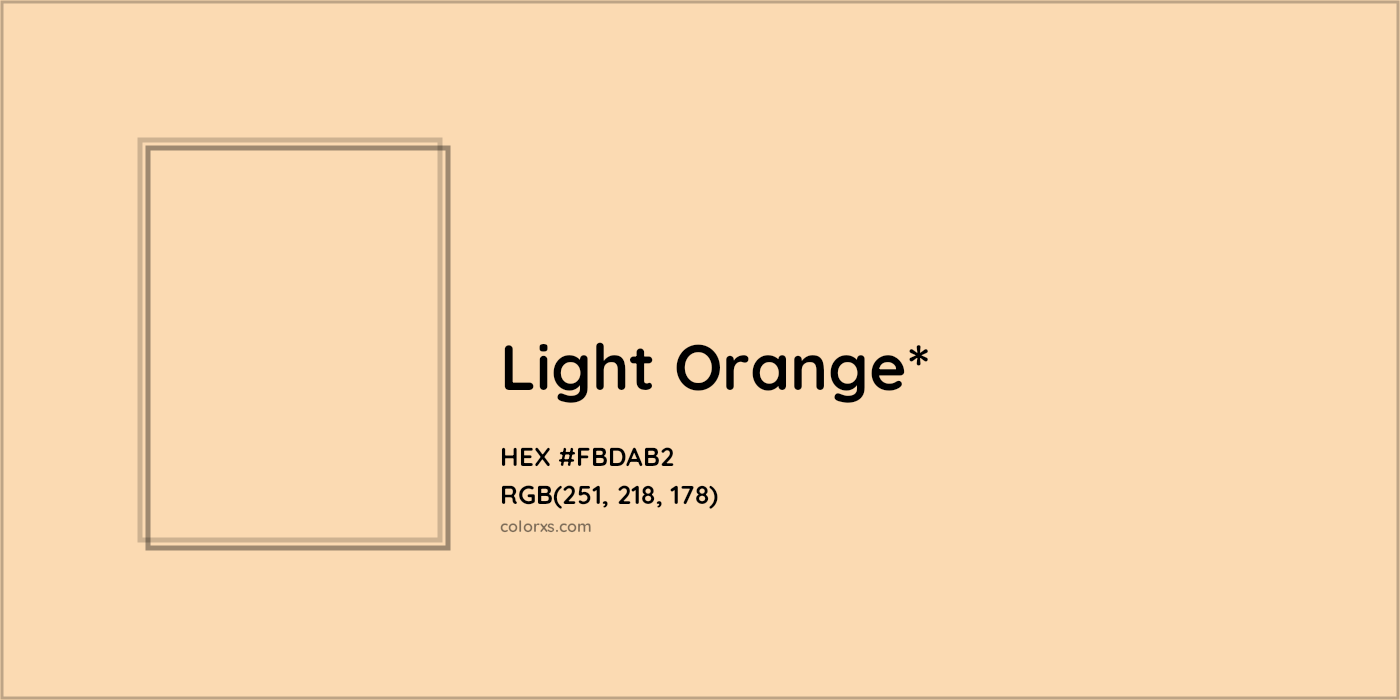 HEX #FBDAB2 Color Name, Color Code, Palettes, Similar Paints, Images