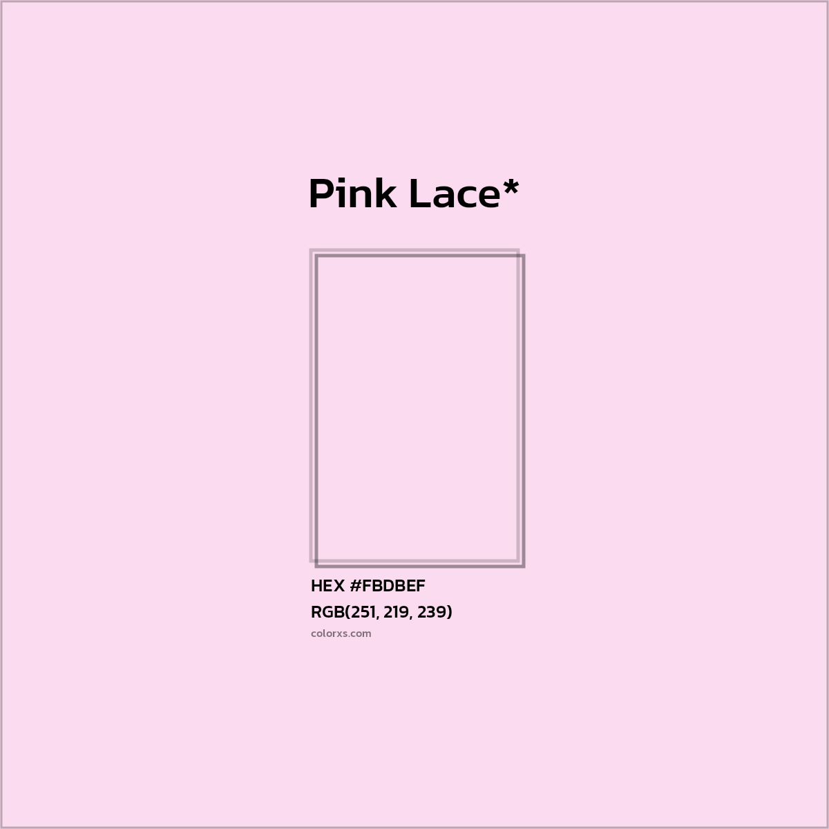 HEX #FBDBEF Color Name, Color Code, Palettes, Similar Paints, Images