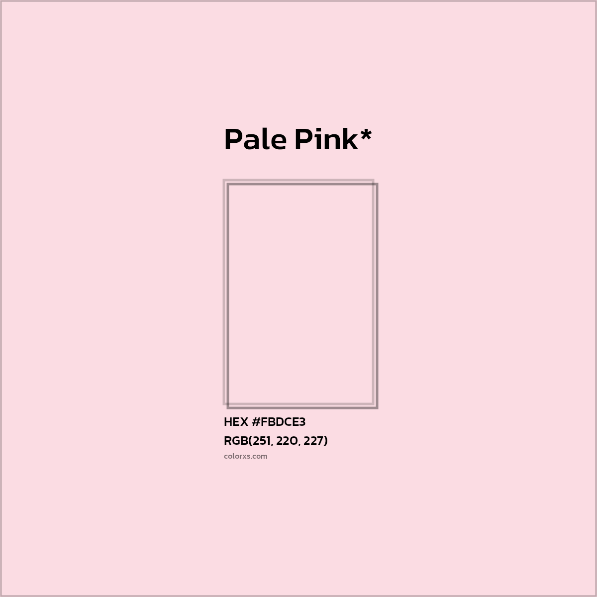 HEX #FBDCE3 Color Name, Color Code, Palettes, Similar Paints, Images