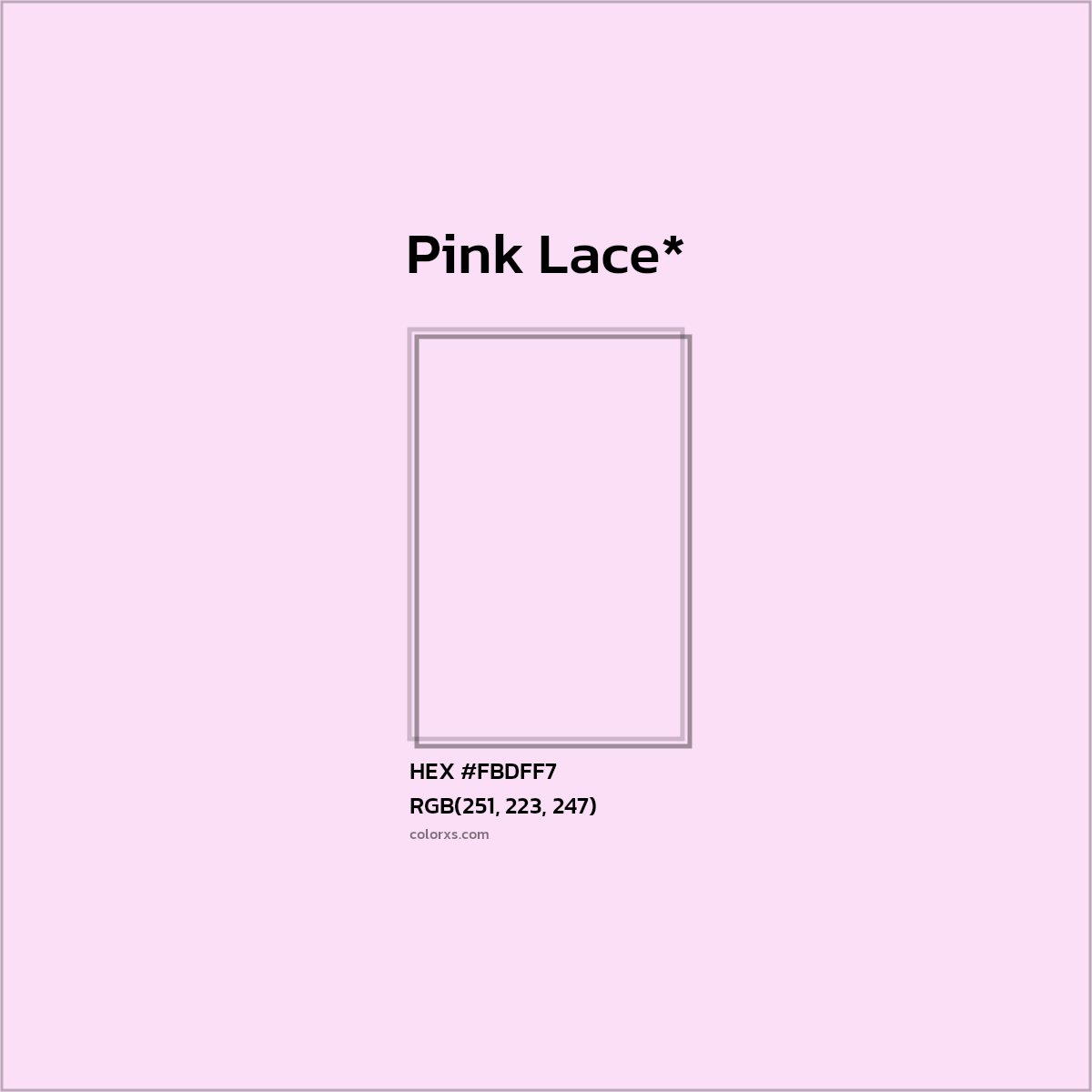 HEX #FBDFF7 Color Name, Color Code, Palettes, Similar Paints, Images