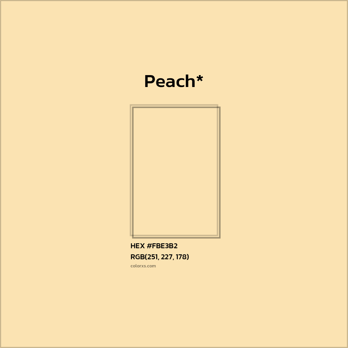 HEX #FBE3B2 Color Name, Color Code, Palettes, Similar Paints, Images