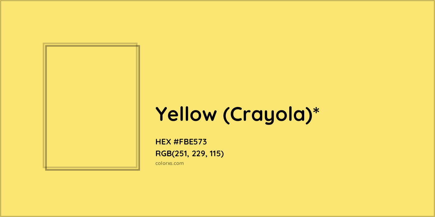 HEX #FBE573 Color Name, Color Code, Palettes, Similar Paints, Images