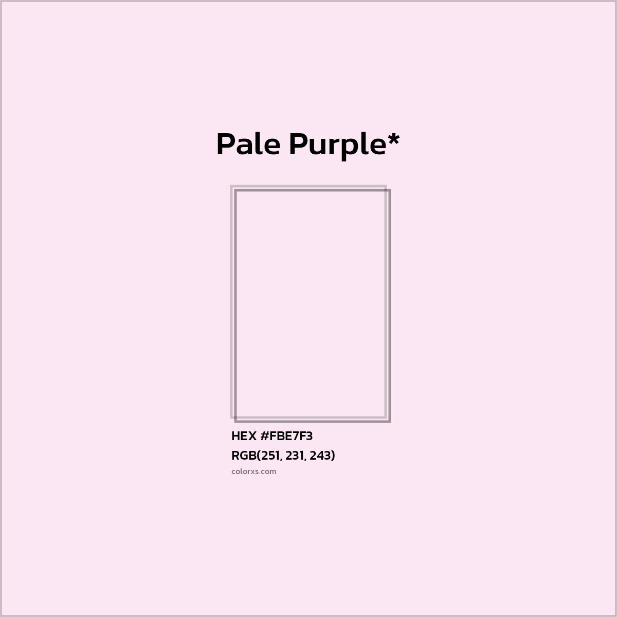 HEX #FBE7F3 Color Name, Color Code, Palettes, Similar Paints, Images