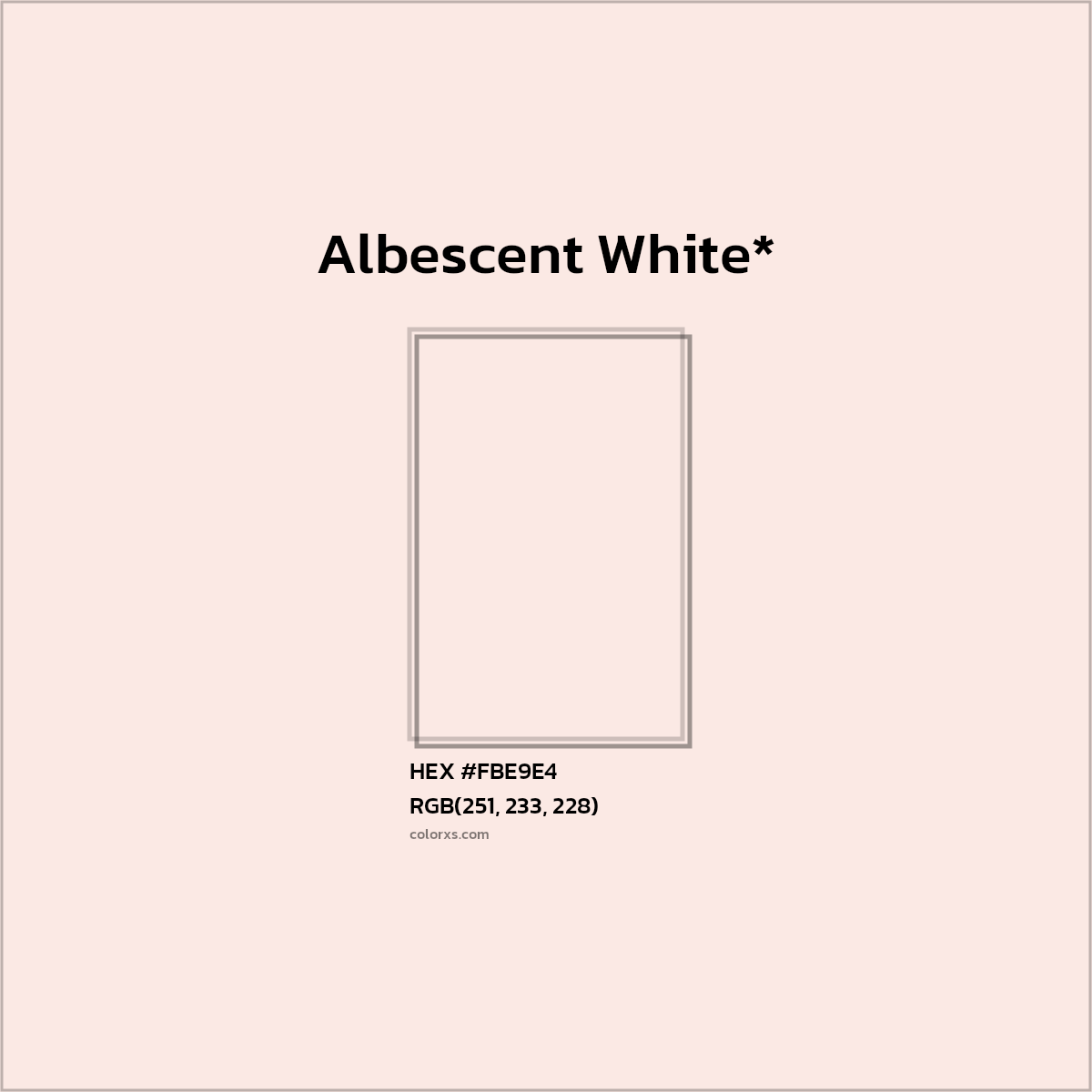 HEX #FBE9E4 Color Name, Color Code, Palettes, Similar Paints, Images