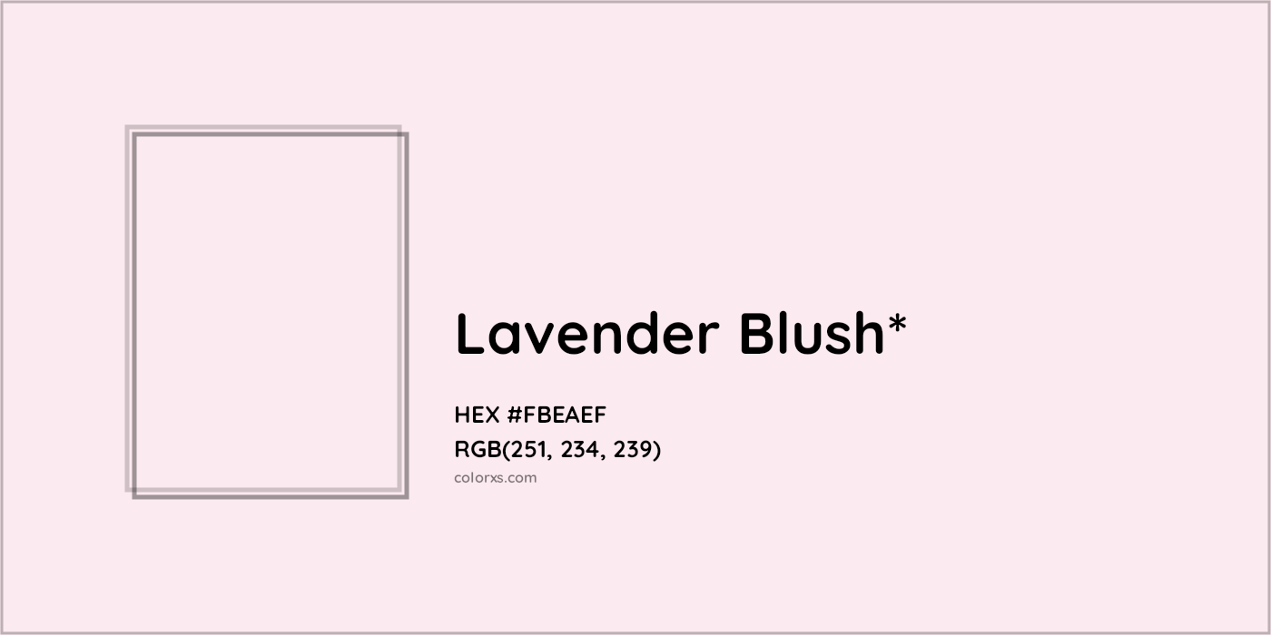HEX #FBEAEF Color Name, Color Code, Palettes, Similar Paints, Images